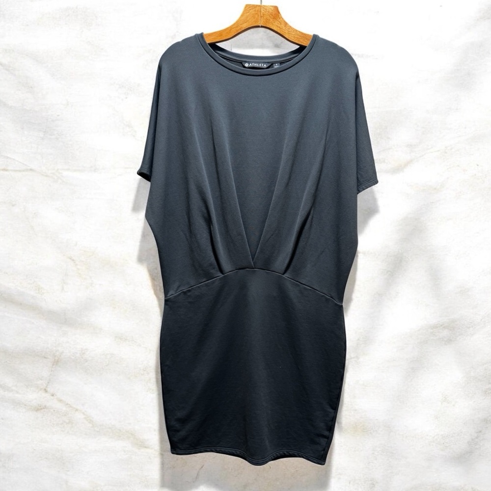 Athleta Pronto Pleated Dress In Gray size Small